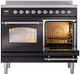 Ilve® Nostalgie II Series 40" Glossy Black Pro Style Induction Range-3
