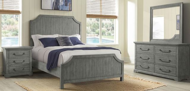 Martin Svensson Beach House 4-Piece Dove Gray Queen Panel Bedroom Set-1