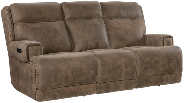 Hooker® Furniture MS Wheeler Seville Timber Leather Power Reclining Zero Gravity Sofa with Power Headrest-0