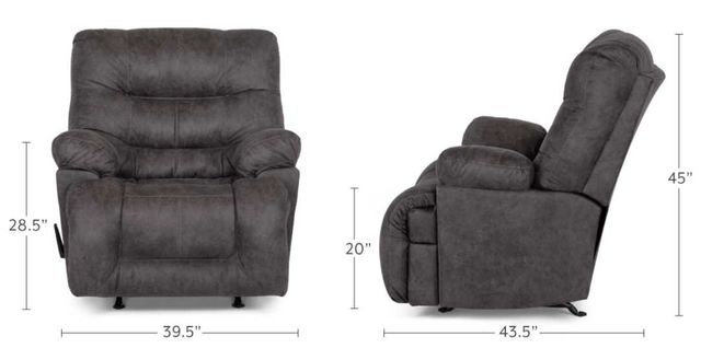 Franklin™ Boss Lavina Earth Swivel Back Snuggler Manual Rocker Recliner-2