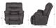 Franklin™ Boss Lavina Earth Swivel Back Snuggler Manual Rocker Recliner-2