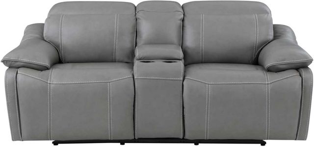 Steve Silver Co. Alpine Gray Dual-Power Reclining Loveseat-0
