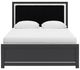 Signature Design by Ashley® Birmonton Black Queen Upholstered Panel Bed-2