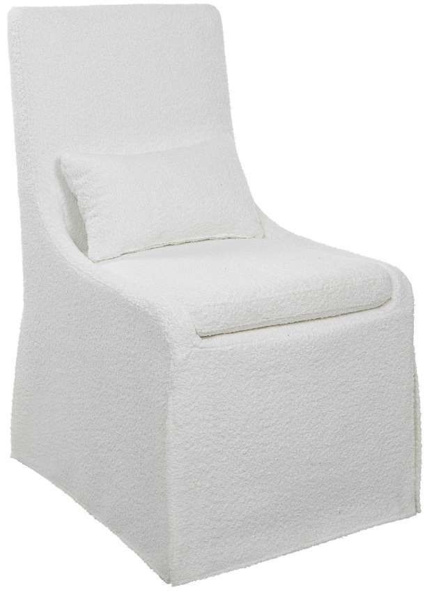 Uttermost® Coley White Armless Chair-0