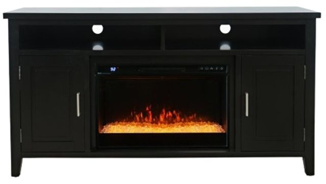 Jofran Inc. Urban Icon Black Electric Fireplace Media Console-2