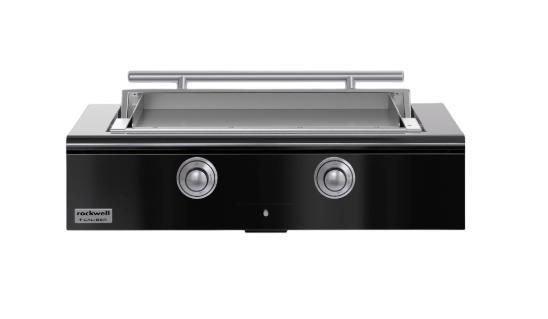 Caliber™ Rockwell Social 42" Gloss Black Built-In Liquid Propane Outdoor Griddle with Stainless Steel Hardware-0