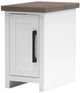 Legends Home Hampton Barnwood Chairside Table with Jasmin White Base-4
