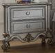 Homey Design Modern Legacy 3-Piece Luna Silver California King Bedroom Set-2