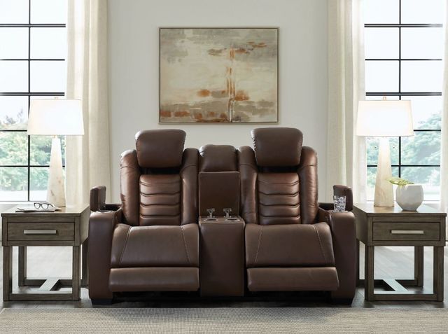 Signature Design by Ashley® High Impact Tobacco Power Reclining Loveseat with Adjustable Headrest-7