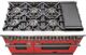 FORNO® Capriasca 48" Stainless Steel Pro Style Gas Range with Red Door-4