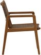 Dovetail Furniture Camilla 2-Piece Light Brown Wicker and Teak Wood Outdoor Dining Chair Set-1
