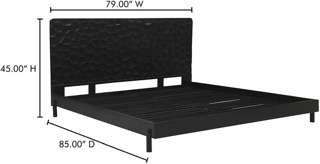 Moe's Home Collection Misaki Black King Panel Bed-2