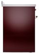 Ilve® Nostalgie II Noblesse 30'' Burgundy Pro Style Induction Range with Copper Trim-2