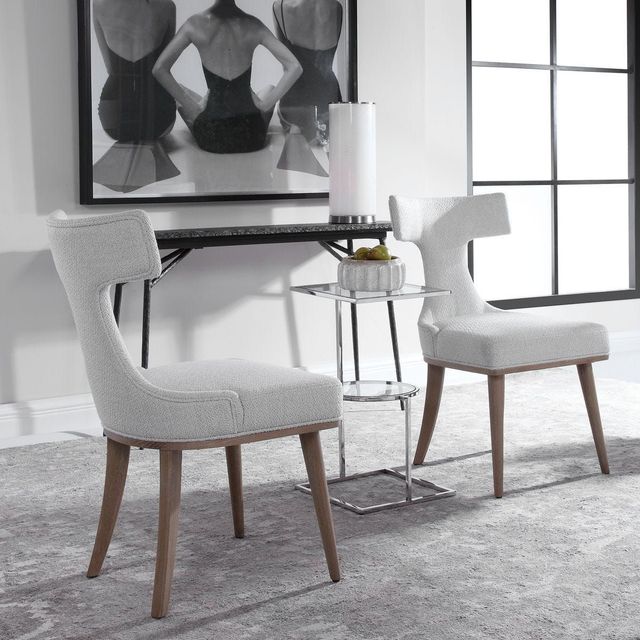 Uttermost® Klismos Oak/White Dining Side Chair-2