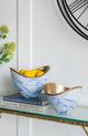 A & B Home Blue/Gold/White Bowl-5