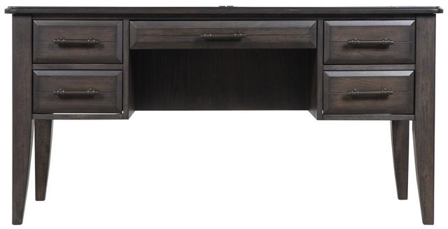 Bernards Bellamy Lane Brown 5-Drawer Desk-0