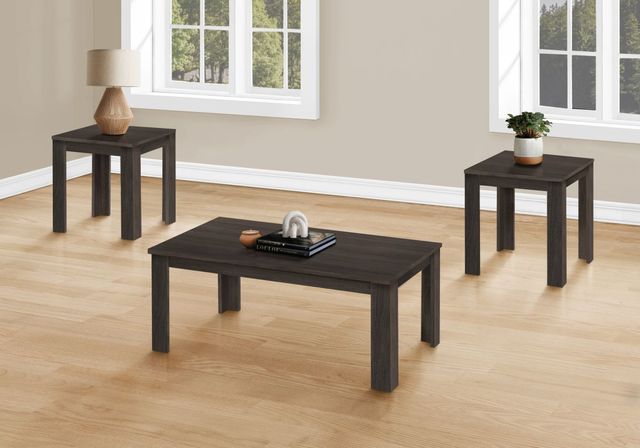 Monarch Specialties Inc. 3 Piece Oak Table Set-3