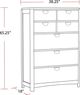 Parker House® Escape Glazed Natural Oak 5-Drawer Chest with Cedar Bottom-2