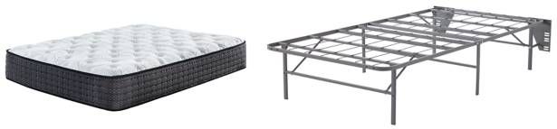 Sierra Sleep® by Ashley® Limited Edition 2-Piece Hybrid Plush and Better than a Boxspring Foundation Twin Mattress Set-0