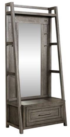 Liberty Furniture Modern Farmhouse 2-Piece Dusty Charcoal Hall Tree Set