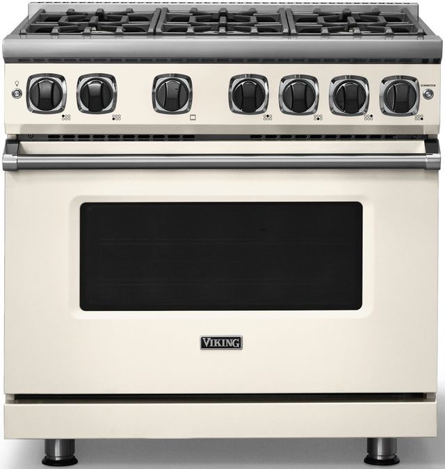 Viking® 7 Series 36" Pure White Pro Style Natural Gas Range-0
