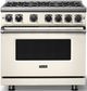 Viking® 7 Series 36" Pure White Pro Style Natural Gas Range-0