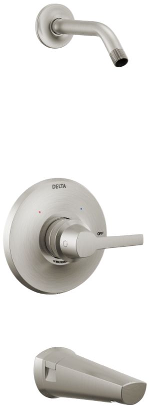 Delta Galeon® 14 Series Lumicoat® Stainless Less Head Tub and Shower Trim-0