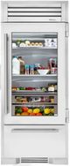 True® 30 In 17.7 Cu. Ft. Stainless Steel with Glass Counter Depth Bottom Freezer Refrigerator -0