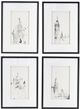 A & B Home 4-Piece Black/White Framed Print-0