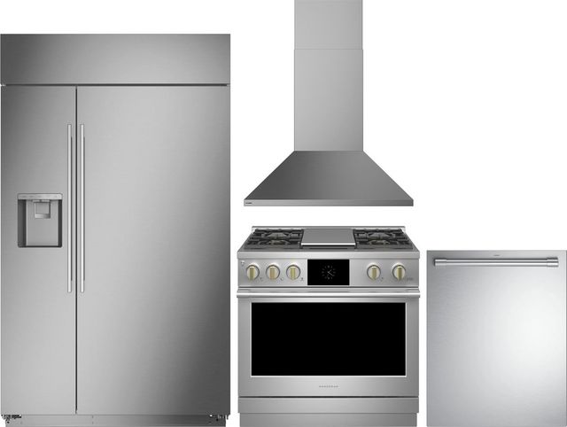 Monogram® 4 Piece Stainless Steel Dual Fuel Kitchen Package-0
