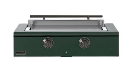 Caliber™ Rockwell Social 42" Emerald Built-In Liquid Propane Outdoor Griddle with Pewter Hardware-0