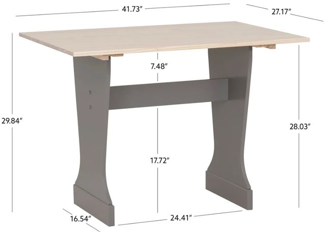 Linon Norah Gray/Maple Trestle Table-2
