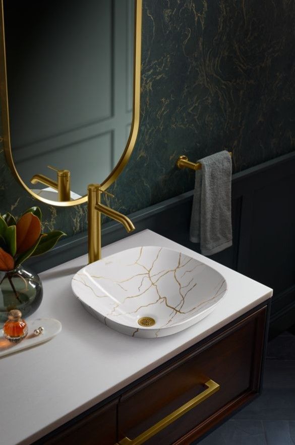Kohler Aureus® White16.75" Square Vessel Bathroom Sink, No Overflow-4