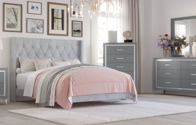 New Classic® Home Furnishings Huxley Gray Dresser and Mirror-1