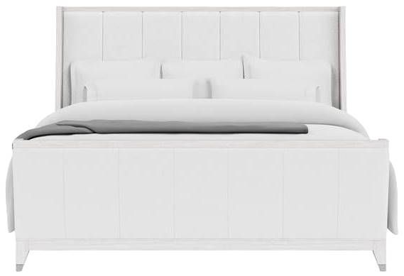Riverside Furniture Hepburn Platinum Drift Queen Upholstered Panel Bed-3