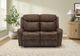 Monarch Specialties Inc. Brown Faux Leather Power Reclining Loveseat with USB Ports-1