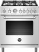 Bertazzoni Master Series 30" Stainless Steel Free Standing Dual Fuel Range-0