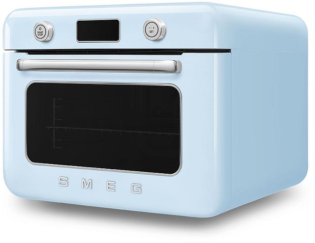 Smeg 50's Style 20" Pastel Blue Countertop Combi Steam Oven-1