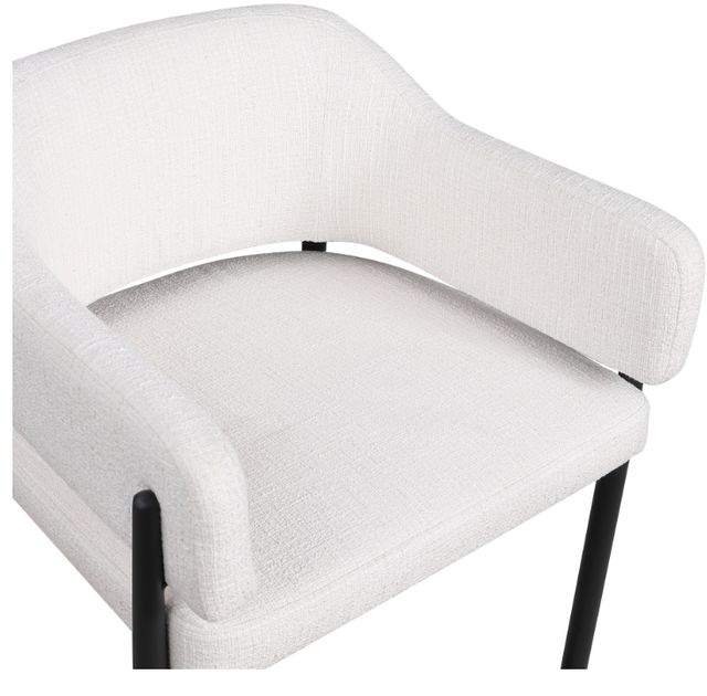 Meridian Furniture Dame Cream/Black Upholstered Counter Stool-4