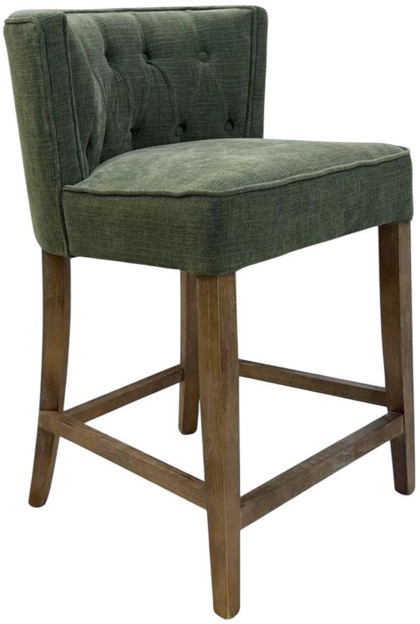 Nest Home Collections Charlie Forest Green/Gray Wash Counter Stool-0
