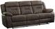 Homelegance® Madrona Dark Brown Double Manual Reclining Sofa-0