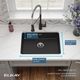 Elkay Quartz Classic® Black 25" x 18-1/2" x 5-1/2" Single Bowl Undermount ADA Sink with Perfect Drain®-3