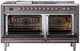 Ilve® Nostalgie II Series 60" Graphite Matte Pro Style Dual Fuel Range-1