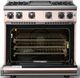 Viking® 7 Series 36" Blush Pro Style Liquid Propane Gas Range with Griddle-1