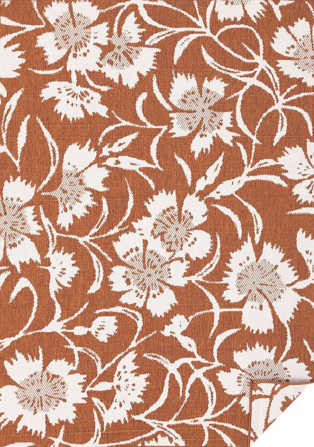 Kalora Interiors Bristol Cream/Orange 5'x8' Indoor/Outdoor Area Rug-0