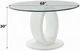 ACME Furniture Larry Glass Top Dining Table with White Base-2