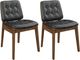 Coaster® Redbridge 2-Piece Black/Natural Walnut Side Chairs-2
