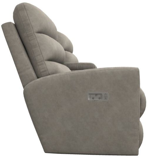 La-Z-Boy® Liam Pebble Power Wall Reclining Loveseat with Console and Headrest-3