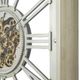 YHD Golden Gears Silver Square Wall Clock-2