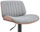 Armen Living Brock Gray/Walnut/Black Adjustable Bar Stool-3